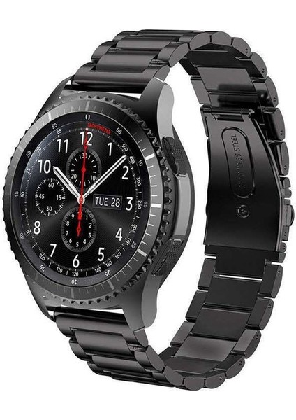 Samsung Gear S3 22MM Siyah Için Paslanmaz Ste Bilek Saat Bandı (Yurt Dışından)