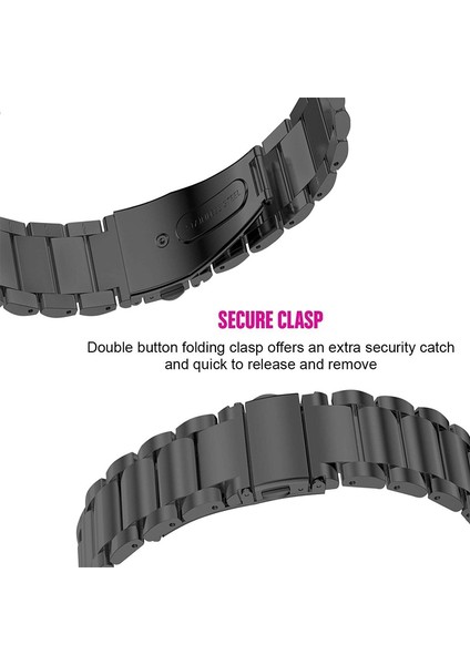 Samsung Gear S3 22MM Siyah Için Paslanmaz Ste Bilek Saat Bandı (Yurt Dışından) fiyatları