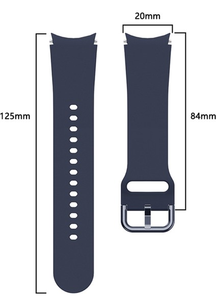Samsung Galaxy Watch4 Classic Için Silikon Kayış 42MM Gece Mavisi (Yurt Dışından)