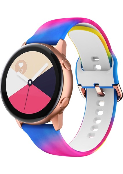 Samsung Galaxy Watch 42MM Renkli Silikon Kordonlu Saat (Yurt Dışından)