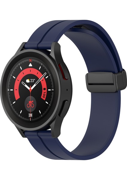 Samsung Galaxy Watch 5 Pro 45MM Gece Mavisi Için Silikon Watch Band (Yurt Dışından)