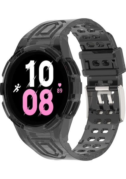 Samsung Galaxy Watch5 Için Tpu Band 44MM Şeffaf Siyah (Yurt Dışından)