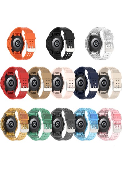 Samsung Galaxy Watch5 Için Tpu Band 44MM Şeffaf Siyah (Yurt Dışından)