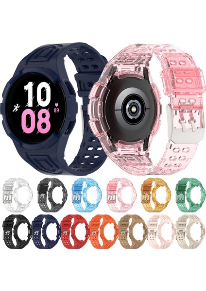 Samsung Galaxy Watch5 Için Tpu Band 44MM Şeffaf Siyah (Yurt Dışından)