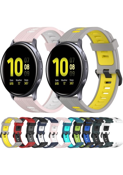 Samsung Galaxy Watch Active 2 44MM Siyah+Gri Için Silikon Watch Band (Yurt Dışından) fırsatları