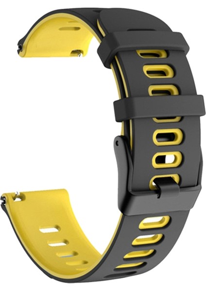 Huawei Watch GT2E Silikon Bilek Kayışı 20MM Siyah+Sarı (Yurt Dışından) modelleri