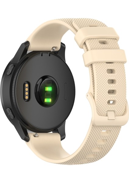 Huami Amazfit Gts / Samsung Galaxy Watch Active 2 / Gear Sport (Bej) Için 20MM Silikon Watch Band (Yurt Dışından)
