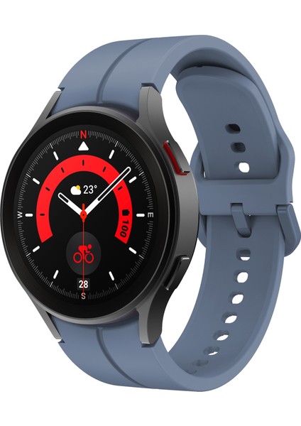 Samsung Galaxy Watch 5 Pro 45MM Mavi Için Silikon Watch Band (Yurt Dışından)