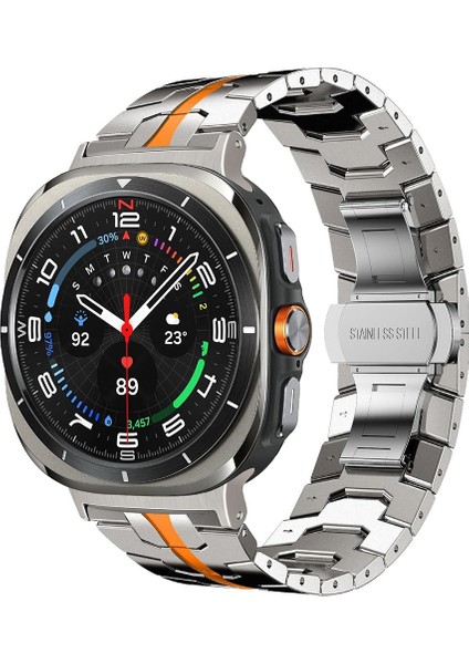 Samsung Galaxy Watch Ultra 47MM Titanyum Turuncu Için Titanyum Alaşımlı Kayış (Yurt Dışından)