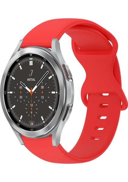 Samsung Galaxy Watch 4 Classic 46MM Kırmızı Için Silikon Watch Band (Yurt Dışından)