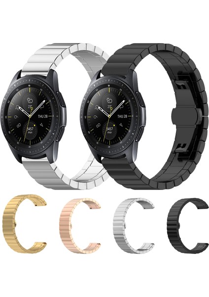 Galaxy Watch Için 42MM Kelebek Toka Paslanmaz Çelik Watch Band Altın (Yurt Dışından) fiyatları