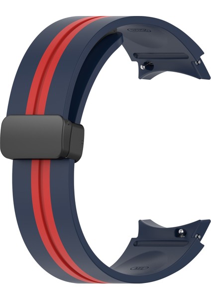 Samsung Galaxy Watch5 Pro Gece Mavisi Kırmızı Için Silikon Saat Bandı (Yurt Dışından) fiyatları