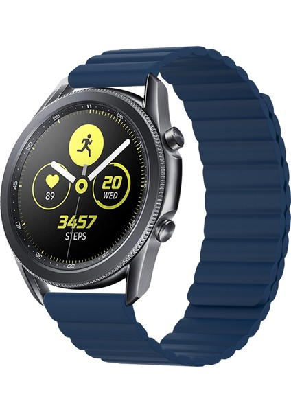 Silikon Kordonlu Saat 22MM Mavi (Yurt Dışından)