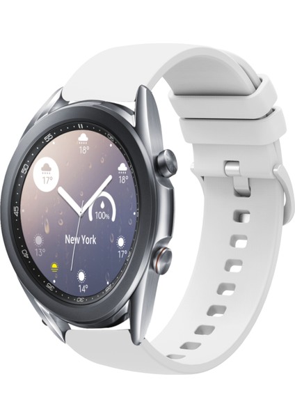 Samsung Galaxy Watch3 41MM Beyaz Için Silikon Saat Bandı (Yurt Dışından)