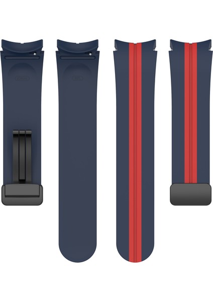 Samsung Galaxy Watch5 Pro Gece Mavisi Kırmızı Için Silikon Saat Bandı (Yurt Dışından) modelleri