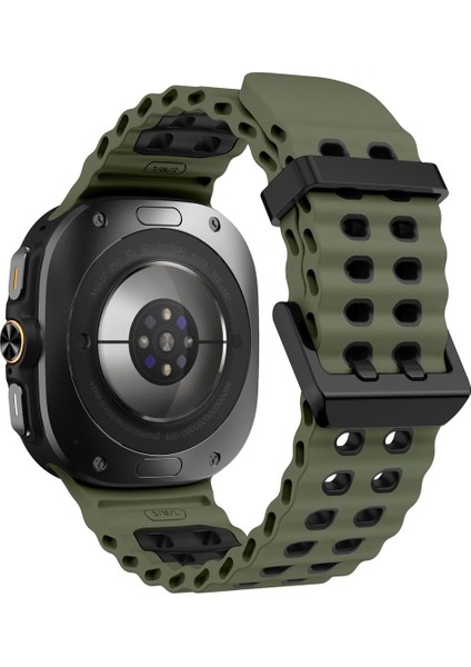 Samsung Galaxy Watch Ultra 47MM Ordu Yeşil Siyah Için Silikon Watch Band (Yurt Dışından) fiyatları