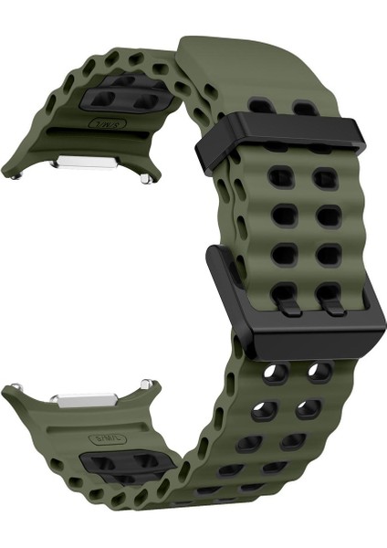 Samsung Galaxy Watch Ultra 47MM Ordu Yeşil Siyah Için Silikon Watch Band (Yurt Dışından) modelleri