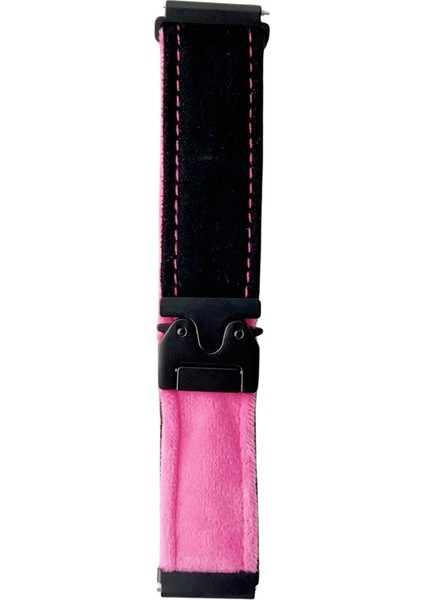 Samsung Galaxy Watch 7/6/5 Siyah Gül Kırmızı Için Fırçalanmış Peluş Watch Band (Yurt Dışından)