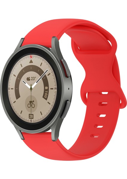 Samsung Galaxy Watch 5 Pro 45MM Kırmızı Için Silikon Watch Band (Yurt Dışından)