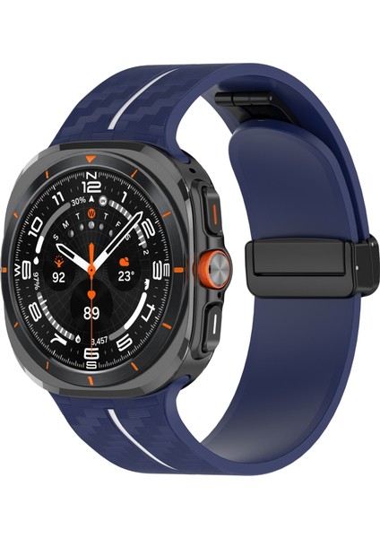 Samsung Galaxy Watch Ultra 47MM Karbon Fiber Watch Band Gece Mavisi Beyaz Için (Yurt Dışından)