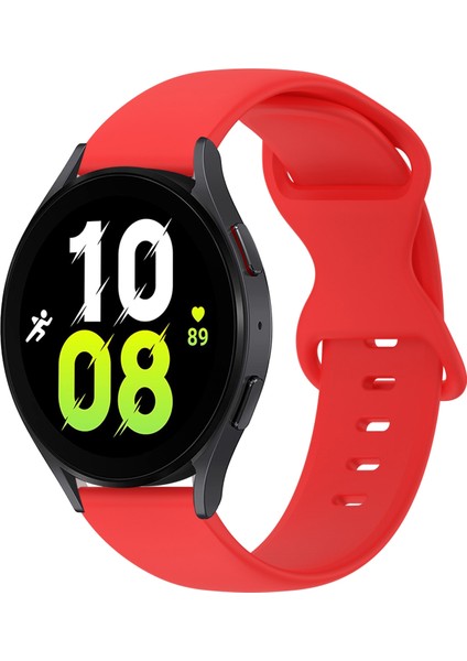 Samsung Galaxy Watch 5 44MM Kırmızı Için Silikon Watch Band (Yurt Dışından)