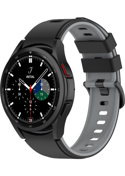 Silikon Kayış Samsung Galaxy Watch4 Clic Için 42MM / 46MM Samsung Galaxy Watch4 Classic Için 42MM / 46MM Siyah Gri (Yurt Dışından) fırsatları
