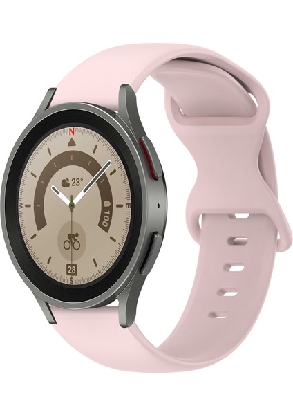 Samsung Galaxy Watch 5 Pro 45MM Pembe Için Silikon Watch Band (Yurt Dışından)