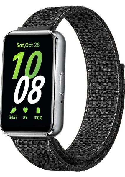 Samsung Galaxy Fit 3 Siyah Için Dokuma Naylon Döngü Askısı (Yurt Dışından)