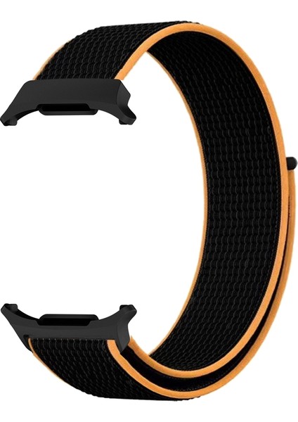 Samsung Galaxy Watch Ultra 47MM Siyah Turuncu Için Naylon Döngü Saat Kayışı (Yurt Dışından)
