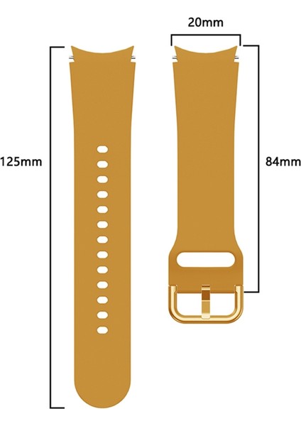 Samsung Galaxy Watch4 Classic Için Silikon Kayış 46MM Sarı (Yurt Dışından)