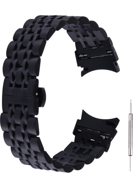 Samsung Galaxy Watch4 40MM/44MM Siyah Için Paslanmaz Çelik Kayış (Yurt Dışından)