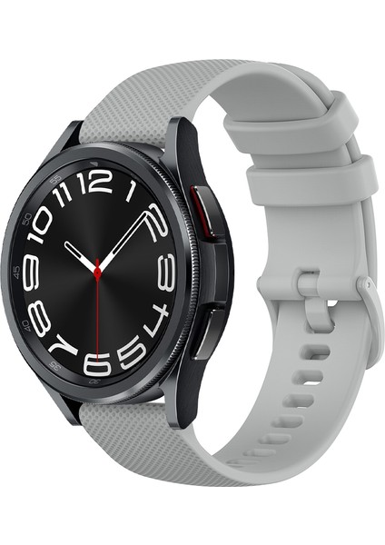 Samsung Galaxy Watch 6 Classic Için Silikon Kayış 47MM Gri (Yurt Dışından)