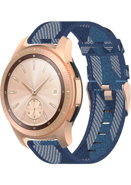Galaxy Watch 42MM Için Örgü Naylon Bilek Kayışı, Galaxy Active / Active 2, Gear Sport, S2 Clic (Sarı) Mavi (Yurt Dışından)