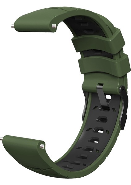 Samsung Galaxy Watch 46MM Ordu Yeşili Siyah Için Silikon Kayış (Yurt Dışından) fırsatları