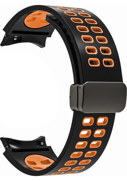 Samsung Galaxy Watch5 Pro Siyah Turuncu Için Silikon Saat Bandı (Yurt Dışından) fiyatları