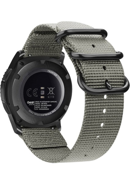Naylon Üç Halkalı Kayış For Galaxy Watch Active 2 20MM Samsung Galaxy Watch Active 2 20MM / Gear S3 Gri (Yurt Dışından) fırsatları