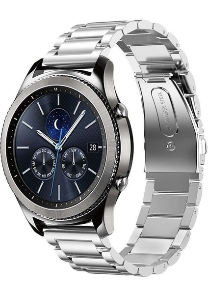 Samsung Gear S3 22MM Gümüş Için Paslanmaz Ste Bilek Saat Bandı (Yurt Dışından)