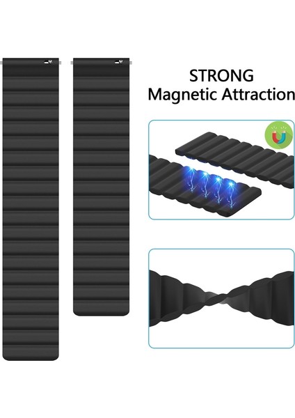 Silikon Kordonlu Saat 22MM Siyah (Yurt Dışından) fiyatları