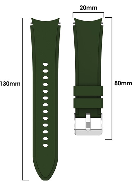 Samsung Galaxy Watch4 Için Silikon Kayış 40MM Ordu Yeşili (Yurt Dışından) modelleri