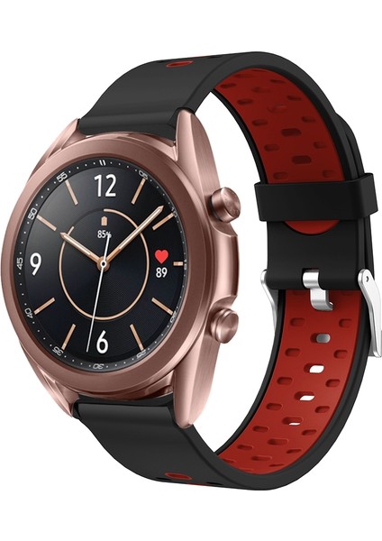 Samsung Galaxy Watch 3 45MM Siyah Kırmızı Için Silikon Kordonlu Saat (Yurt Dışından) modelleri