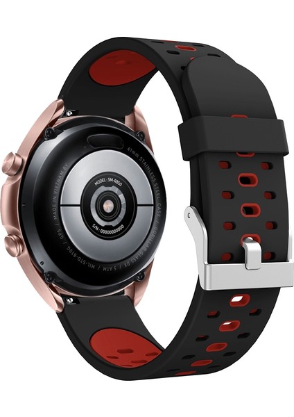 Samsung Galaxy Watch 3 45MM Siyah Kırmızı Için Silikon Kordonlu Saat (Yurt Dışından) fırsatları