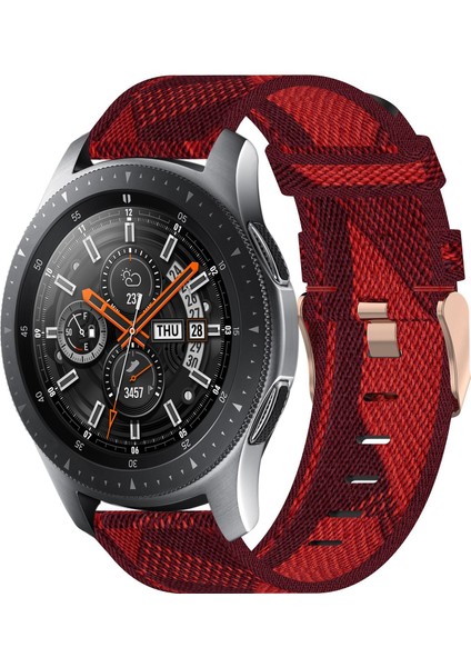 Samsung Galaxy Watch 46MM Kırmızı Için Naylon Dokuma Watch Band (Yurt Dışından)