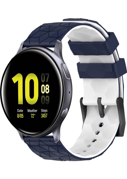Samsung Galaxy Watch Active 2 40MM Gece Mavisi + Beyaz Için Silikon Kayış (Yurt Dışından)
