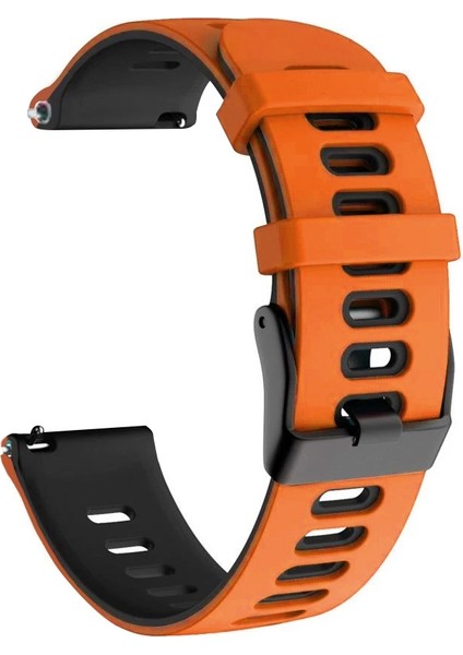 Samsung Galaxy Watch Active 2 40MM Turuncu Siyah Için 20MM Silikon Kayış (Yurt Dışından)