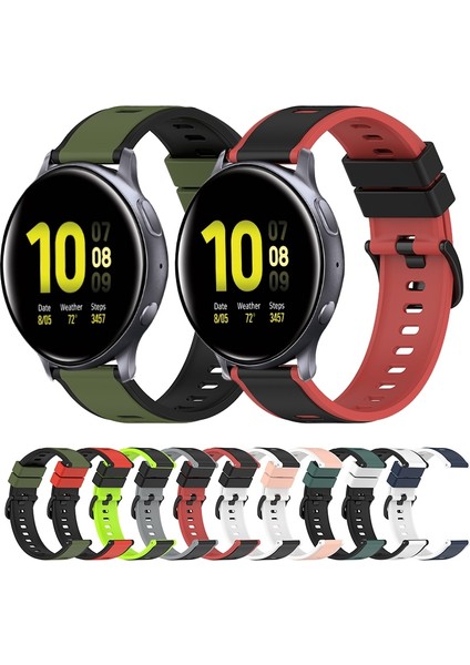 Samsung Galaxy Watch Active2 44MM Gece Mavisi + Beyaz Için Silikon Watch Band (Yurt Dışından) fırsatları