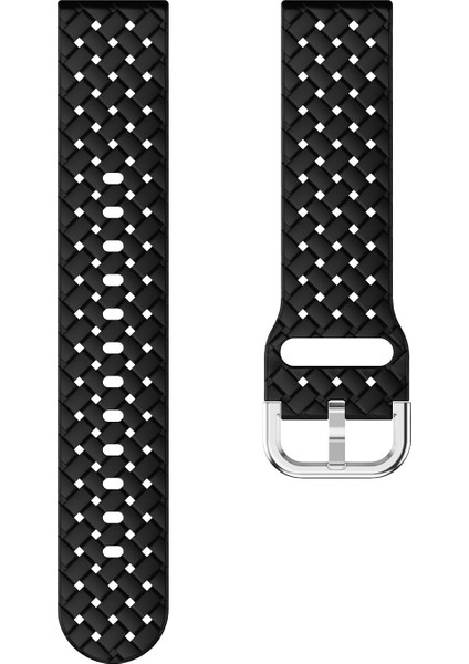 Samsung Galaxy Watch4 40/44MM Siyah Için Silikon Kayış (Yurt Dışından)