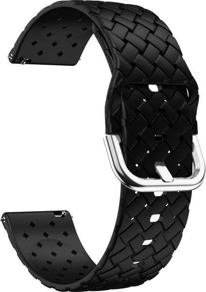 Samsung Galaxy Watch4 40/44MM Siyah Için Silikon Kayış (Yurt Dışından)
