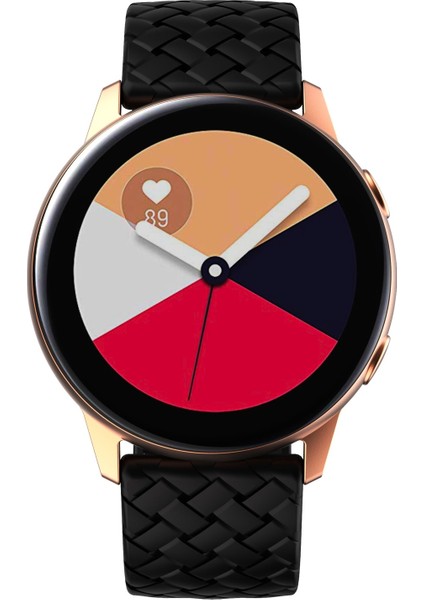 Samsung Galaxy Watch4 40/44MM Siyah Için Silikon Kayış (Yurt Dışından)