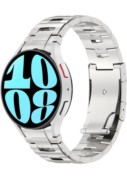 Samsung Galaxy Watch Için Metal Saat Bandı6/6 Klasik/5/5 Pro Gümüş (Yurt Dışından)