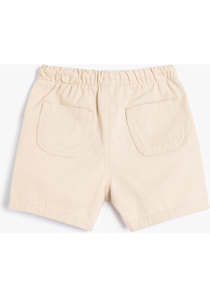 Pamuklu Cep Detaylı Beli Bağlamalı Basic Şort fiyatları